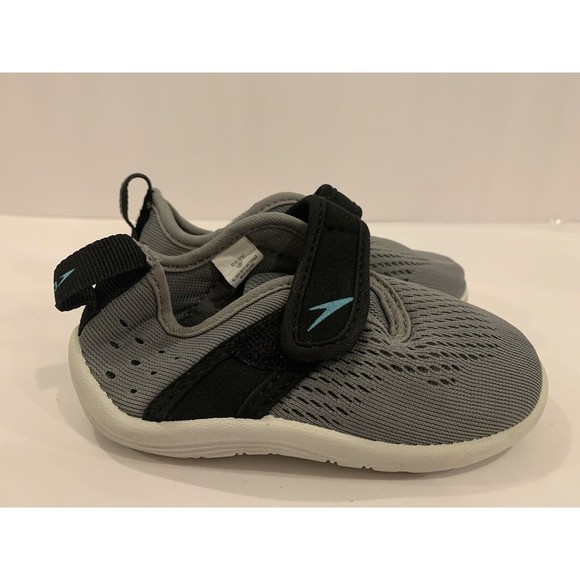 Speedo Kids Water Shoes Toddler Unisex Hybrid Small 5/6 Gray - Picture 4 of 8